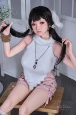 MD Doll 150cm(4ft92) F-Cup Silicone Sex Doll Lily With Glasses Asian Doll - Image 12