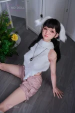 MD Doll 150cm(4ft92) F-Cup Silicone Sex Doll Lily With Glasses Asian Doll - Image 11