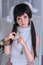 MD Doll 150cm(4ft92) F-Cup Silicone Sex Doll Lily With Glasses Asian Doll - Image 8