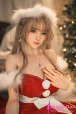 FU Doll 165cm(5ft41) F-Cup Silicone Sex Doll XiaoBei With Christmas outfit ROS