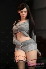 Ridmii 164cm(5ft38) F-Cup Silicone Head TPE Body Sex Doll Fiora